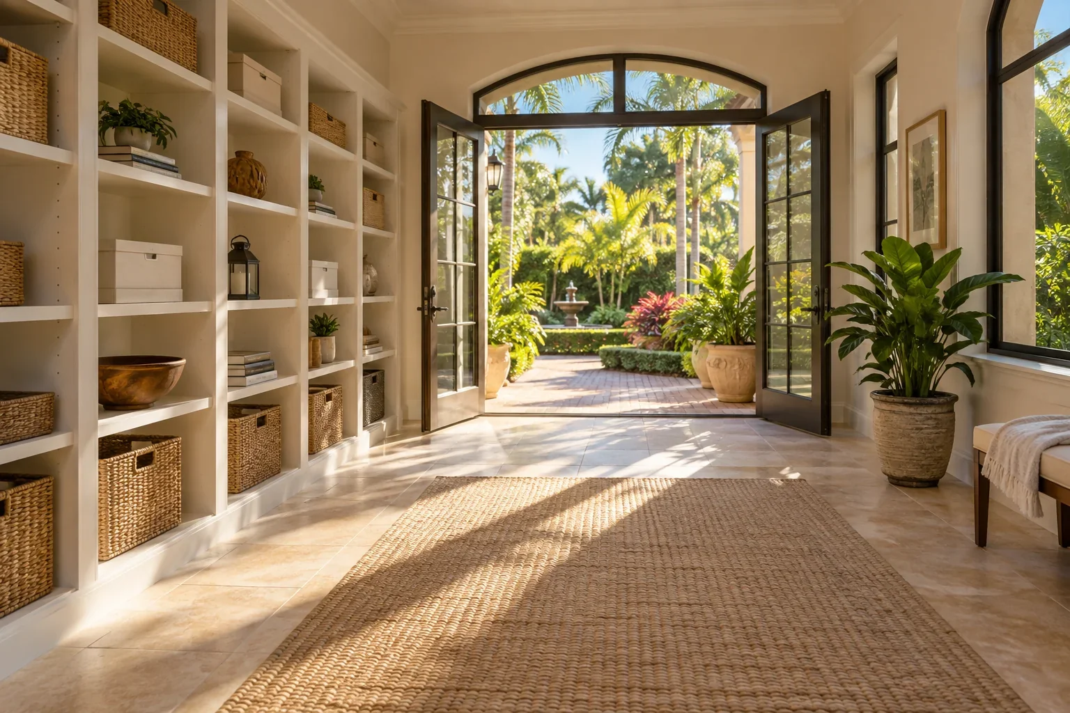 A cleared storage room with open walkways, the Treasure Coast and Palm Beach County service illustration